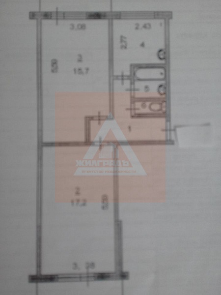 2-к квартира, 47 кв.м.
